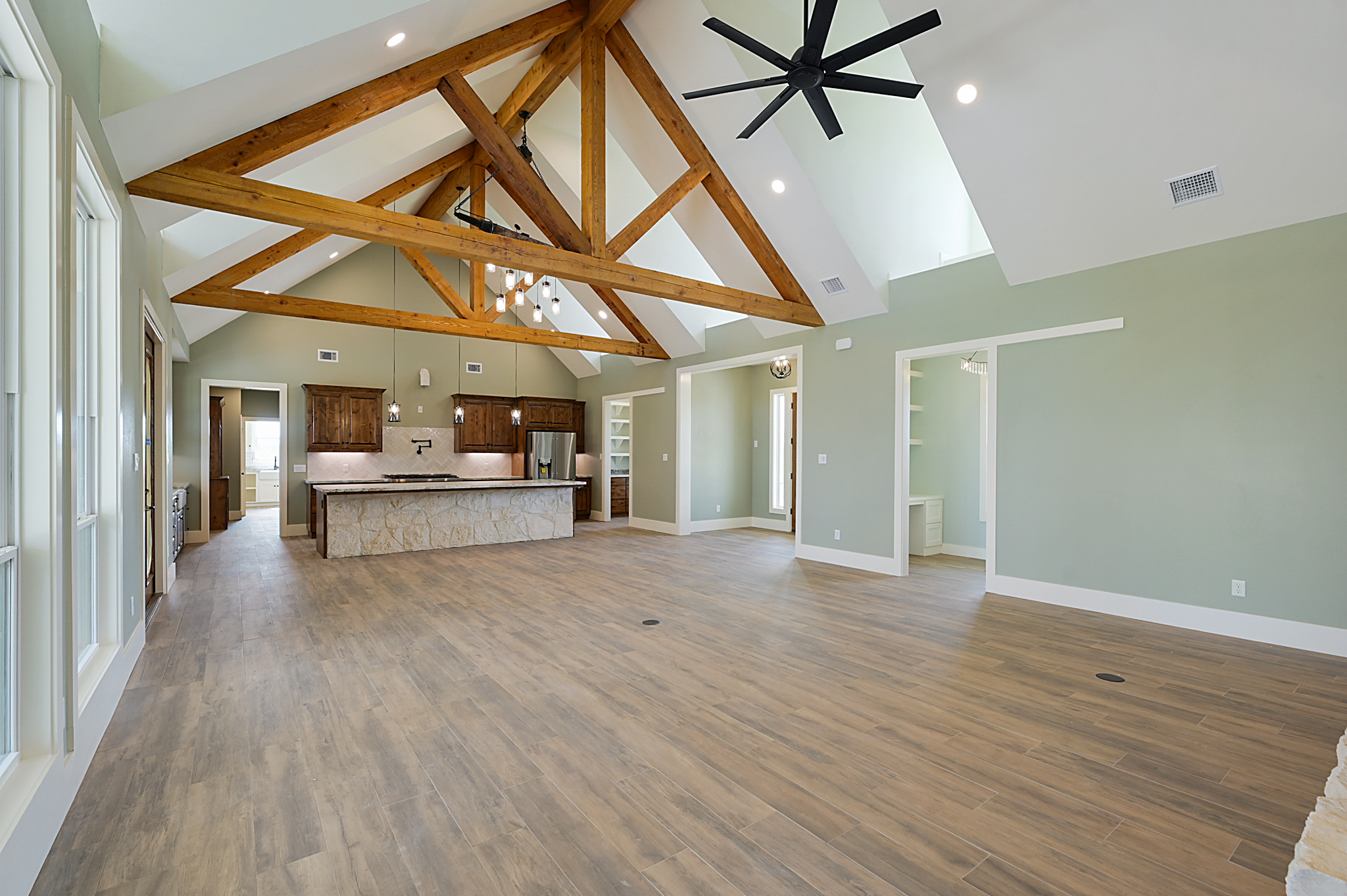 Living Room with Kitchen